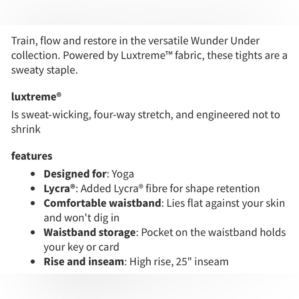 Lululemon Wunder Under High Rise Tight 25” Luxstreme Size 2 Grey Sage - Picture 3 of 7